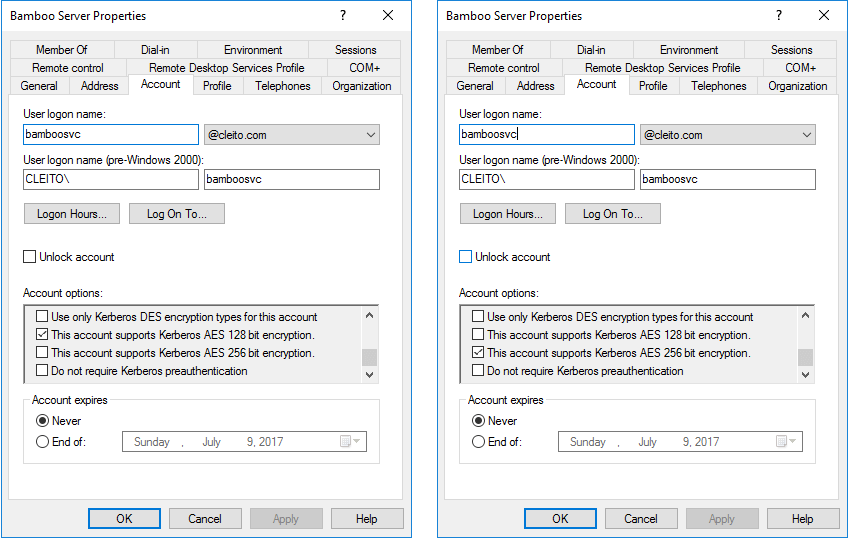 AES-128 and AES-256 encryption type