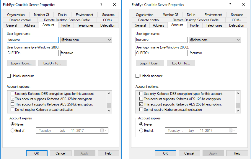 AES-128 and AES-256 encryption type