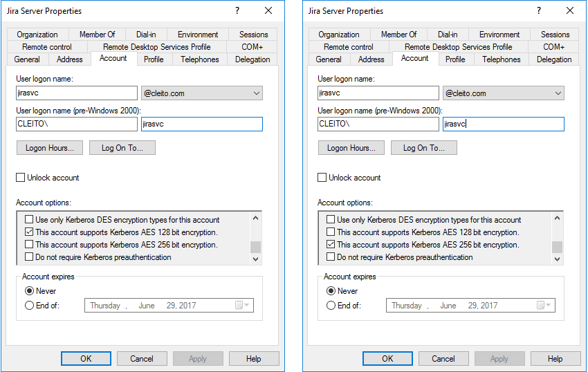 AES-128 and AES-256 encryption type