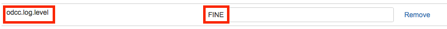 ODCC FINE log level